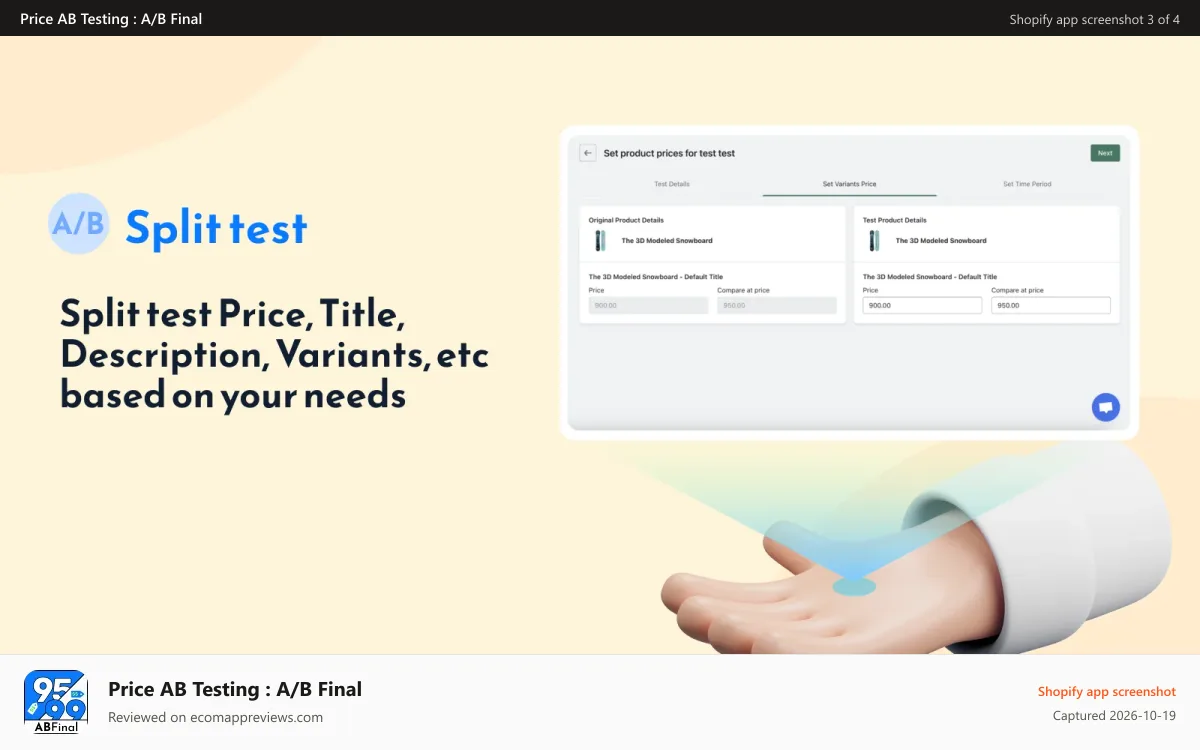 Price AB Testing : A/B Final Shopify app screenshot: select products to ab test with multivariate testing