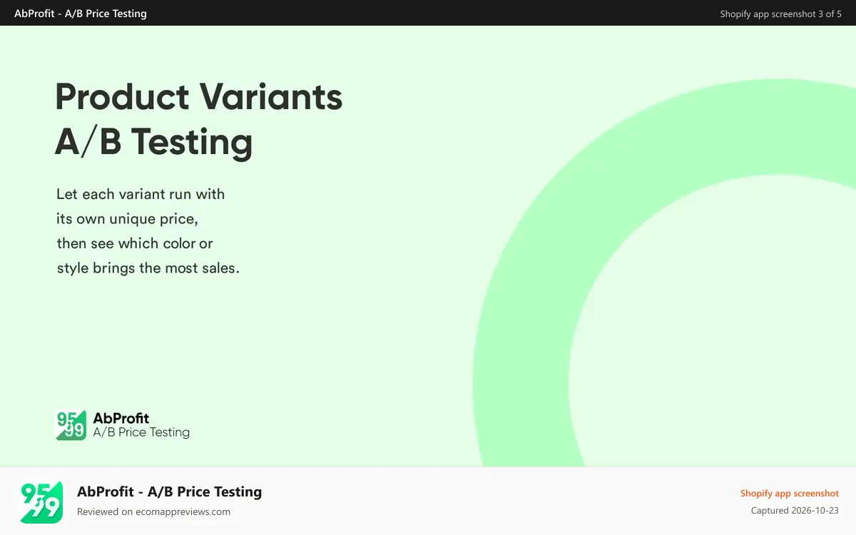 AbProfit ‑ A/B Price Testing Shopify app screenshot: create multiple tests