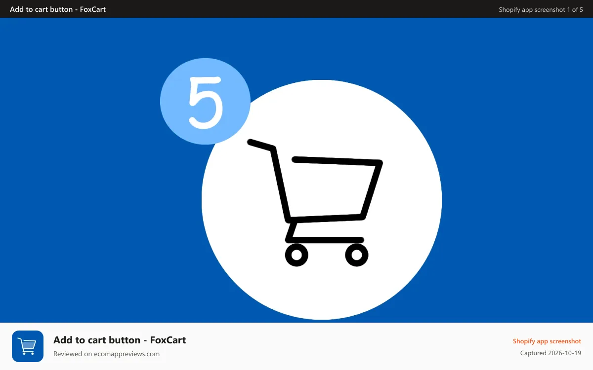 Add to cart button ‑ FoxCart Shopify app screenshot: Add to cart hero image