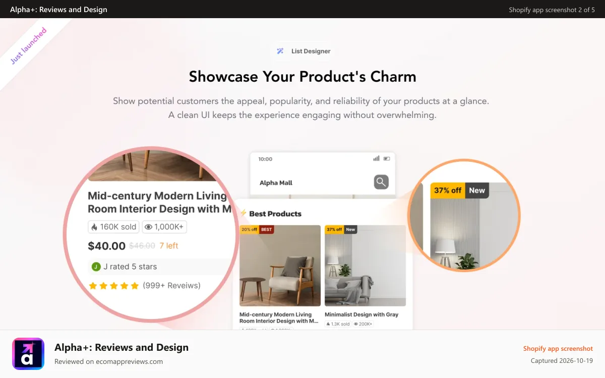 Alpha+: Reviews and Design Shopify app screenshot: Send Review Request Automatically