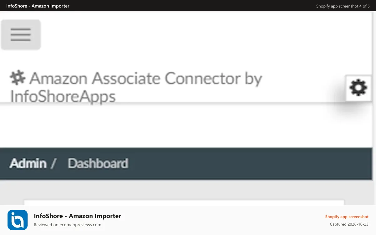 InfoShore ‑ Amazon Importer Shopify app screenshot: Screenshot 1