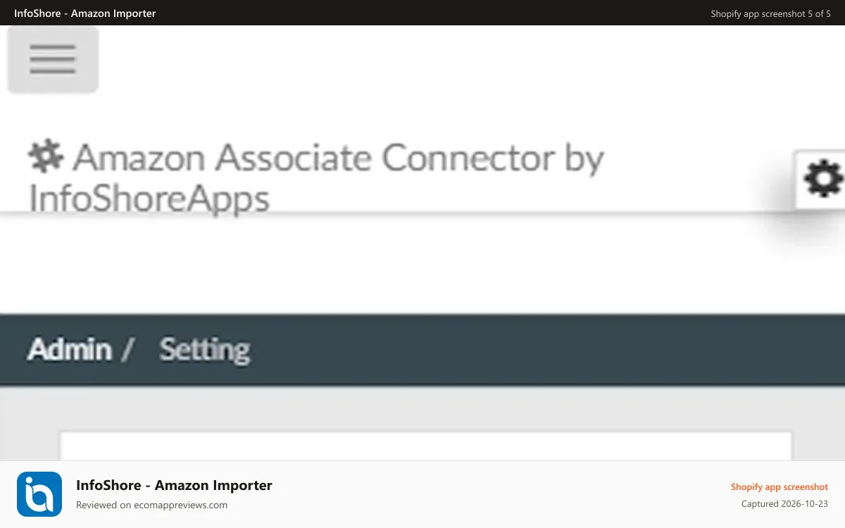 InfoShore ‑ Amazon Importer Shopify app screenshot: Screenshot 2