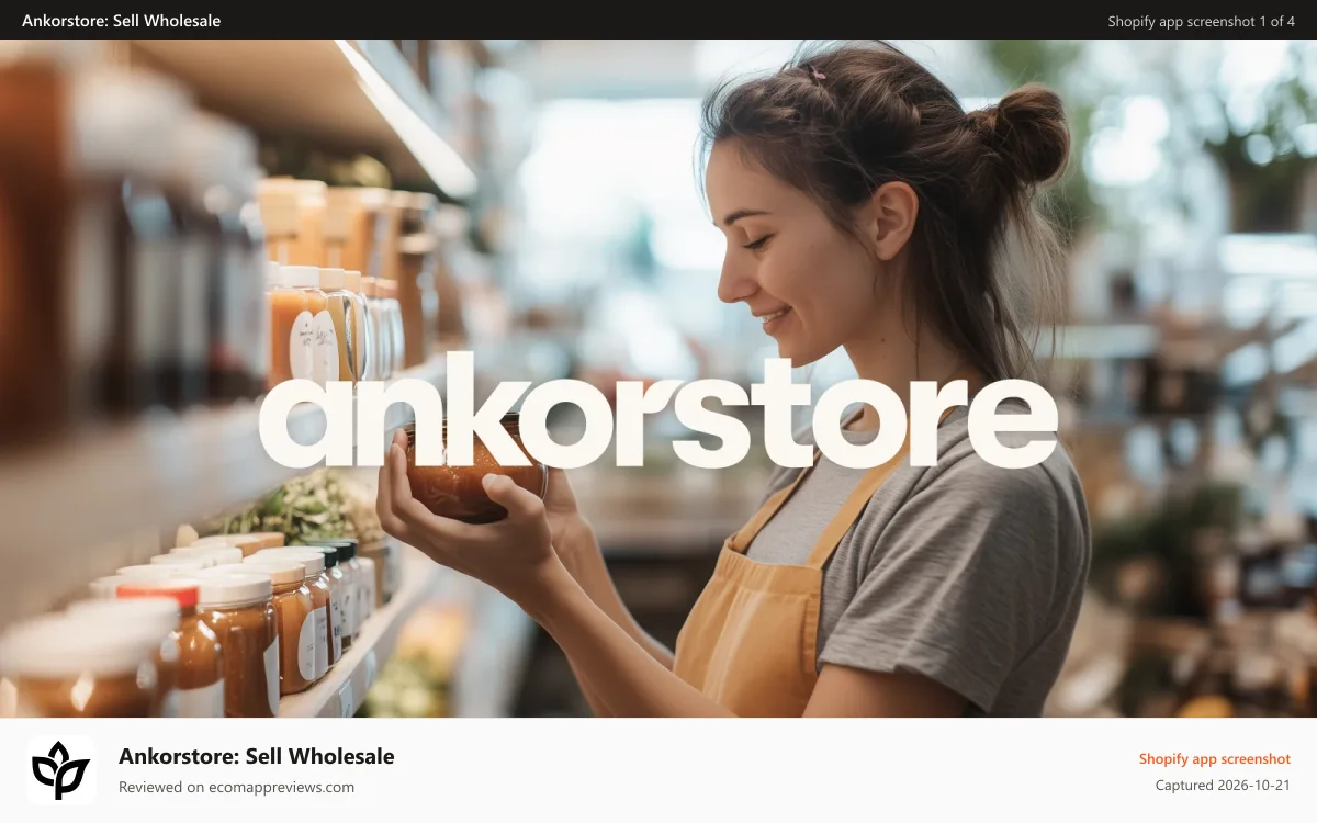 Ankorstore: Sell Wholesale Shopify app screenshot: Ankorstore – the marketplace for independent retailers