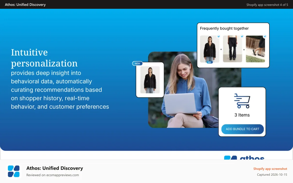 Athos: Unified Discovery Shopify app screenshot: Create a personalized experience for every step of the journey