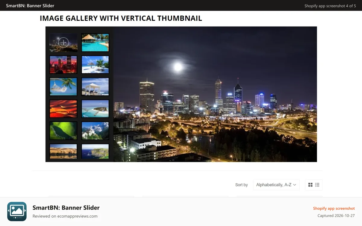 SmartBN: Banner Slider Shopify app screenshot: image gallery