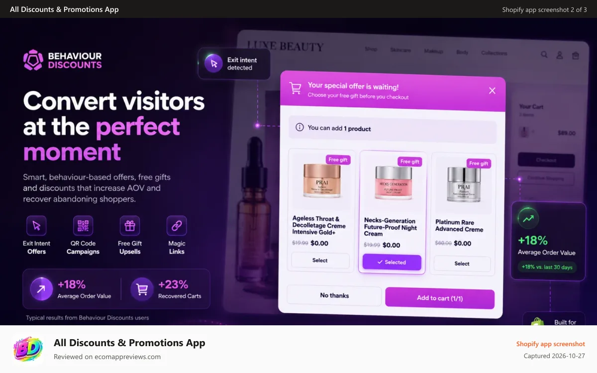 All Discounts & Promotions App Shopify app screenshot: Customise popup