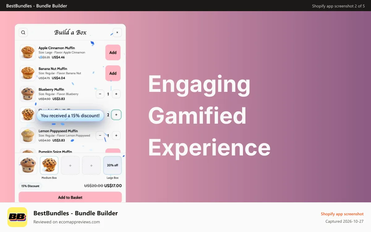 BestBundles ‑ Bundle Builder Shopify app screenshot: muffins