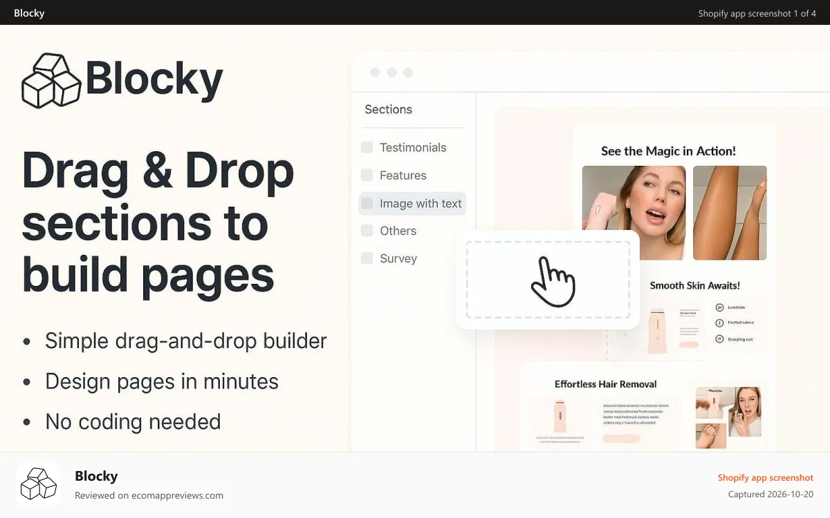 Blocky Shopify app screenshot: Blocky