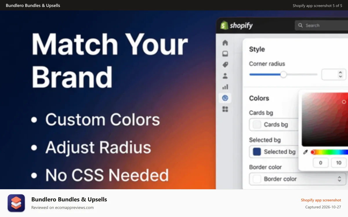 Bundlero Bundles & Upsells Shopify app screenshot: Bundlero Bundles & Upsells Bundlero Bundles & Upsells