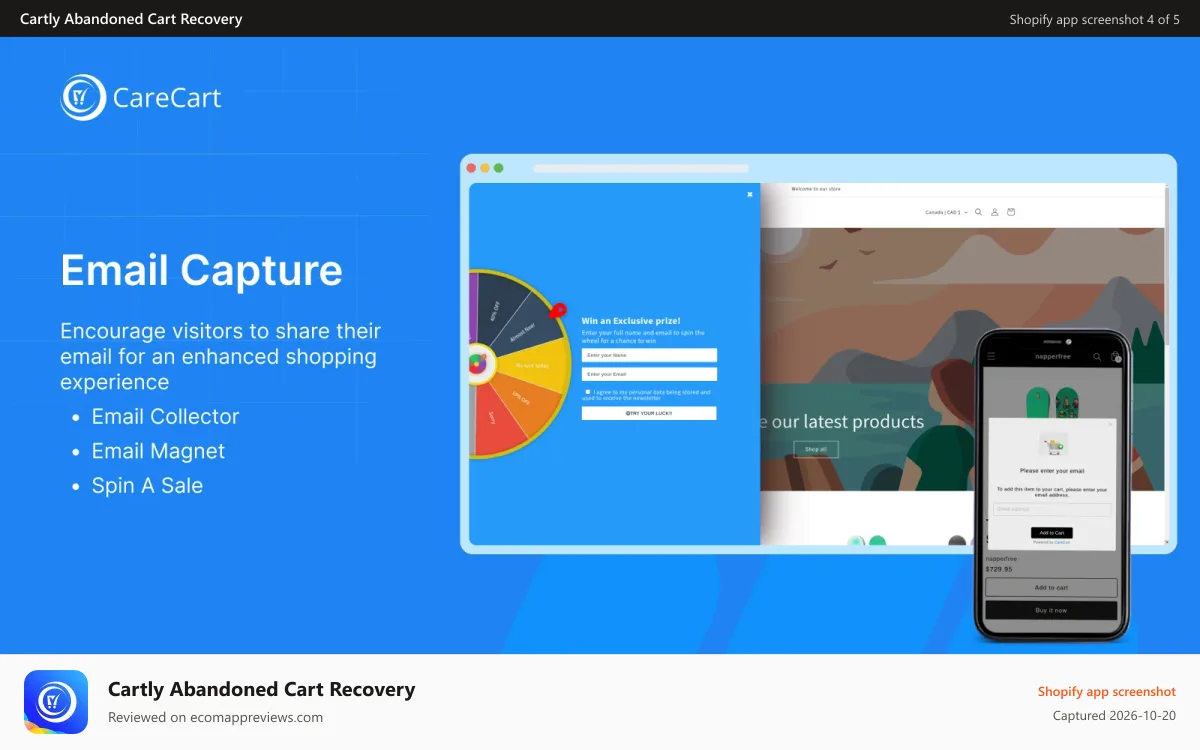 Cartly Abandoned Cart Recovery Shopify app screenshot: customize email campaign templates