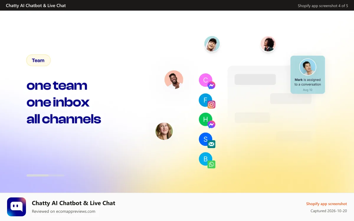Chatty AI Chatbot & Live Chat Shopify app screenshot: Create unlimited FAQs in help center