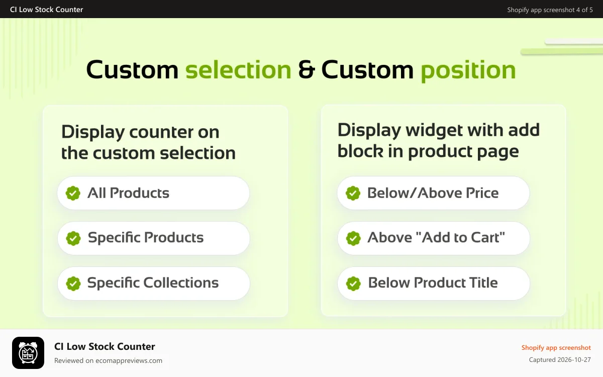 CI Low Stock Counter Shopify app screenshot: low-stock-counter-banner-3