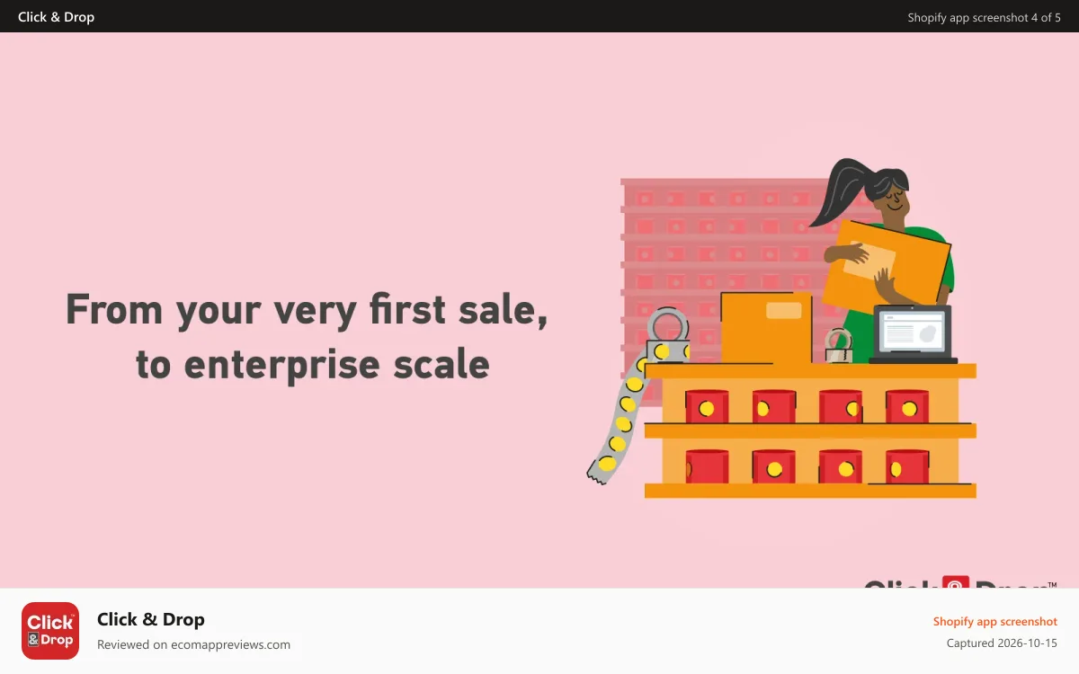 Click & Drop Shopify app screenshot: Click & Drop