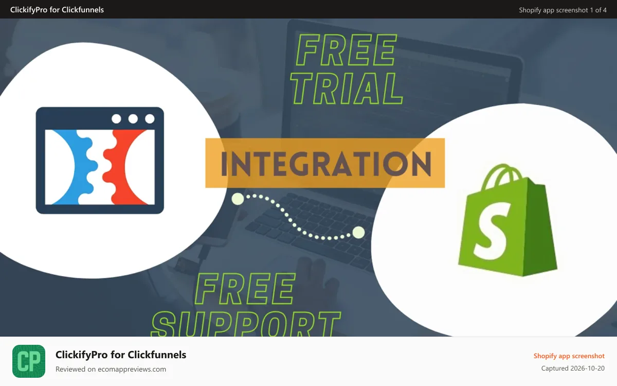 ClickifyPro for Clickfunnels Shopify app screenshot: ClickifyPro for Clickfunnels orders integration