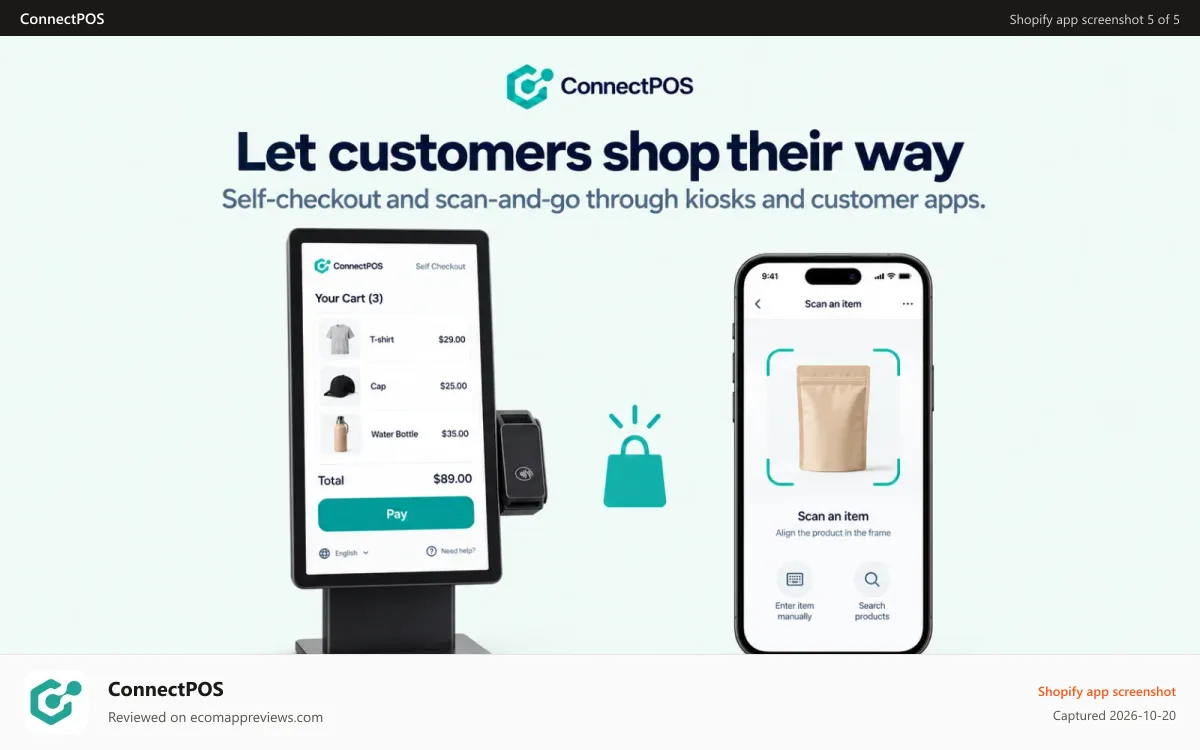 ConnectPOS Shopify app screenshot: Shopify POS by ConnectPOS Sales Checkout