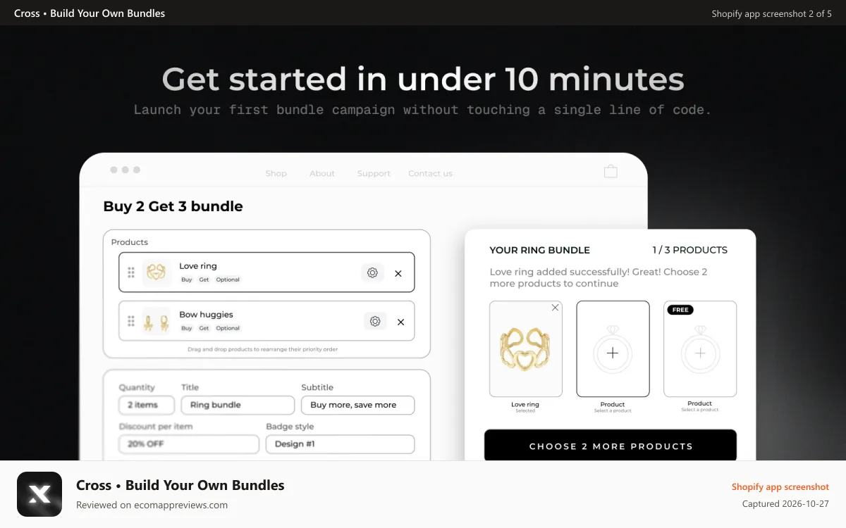 Cross • Build Your Own Bundles Shopify app screenshot: Crossbundle product illustration