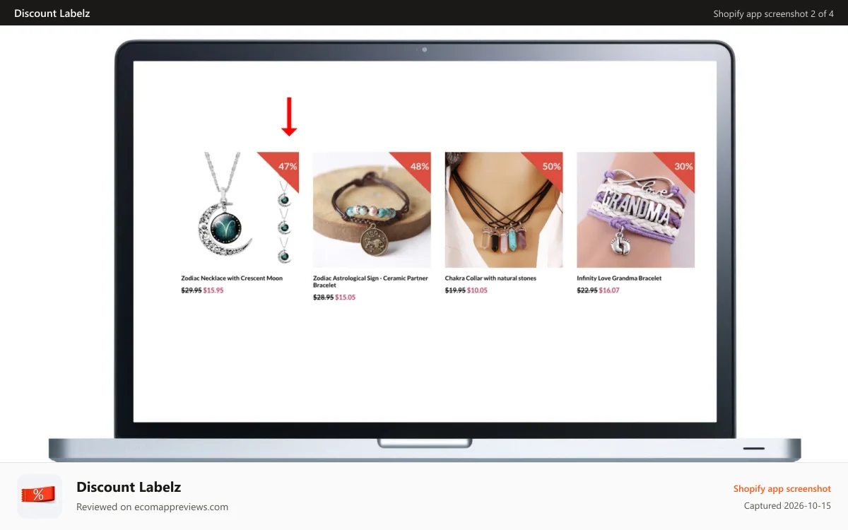 Discount Labelz Shopify app screenshot: Shopify_App-APPSYL-Apps_You_Love-Discount_Labelz-Create-Disoun
