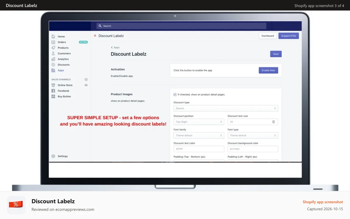 Discount Labelz Shopify app screenshot: Shopify_App-APPSYL-Apps_You_Love-Discount_Labelz-Create-Disoun