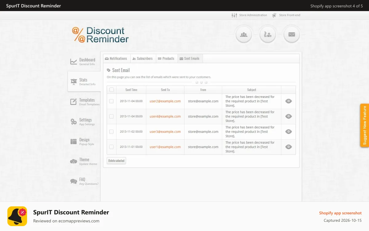 SpurIT Discount Reminder Shopify app screenshot: discount reminder app