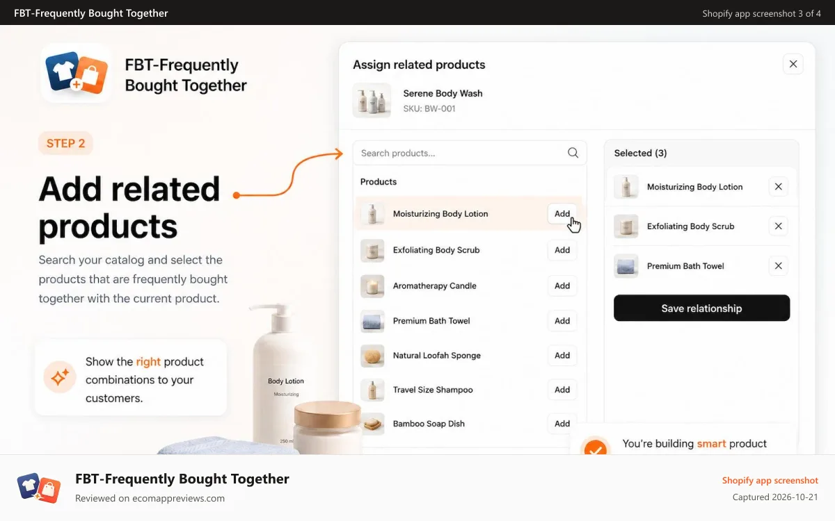 FBT‑Frequently Bought Together Shopify app screenshot: FBT-Frequently Bought Together