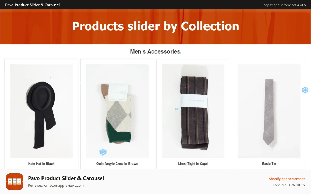 Pavo Product Slider & Carousel Shopify app screenshot: product slider 03