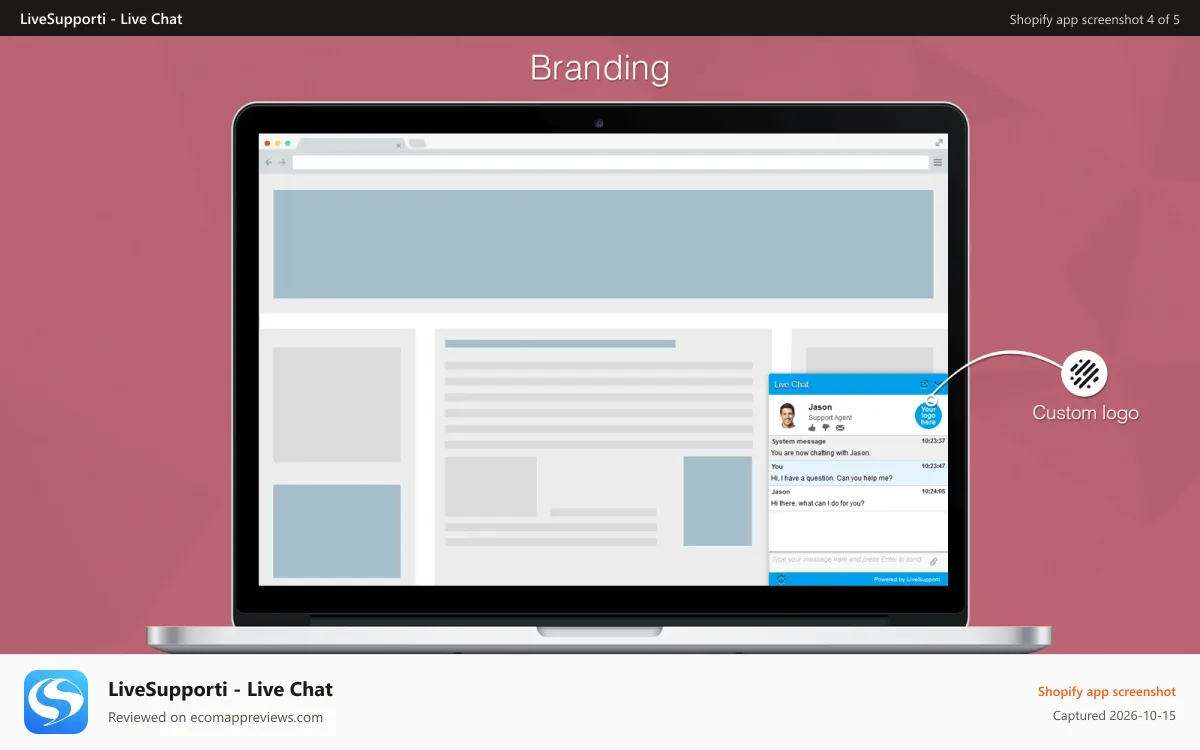 LiveSupporti ‑ Live Chat Shopify app screenshot: Chat with your customers.