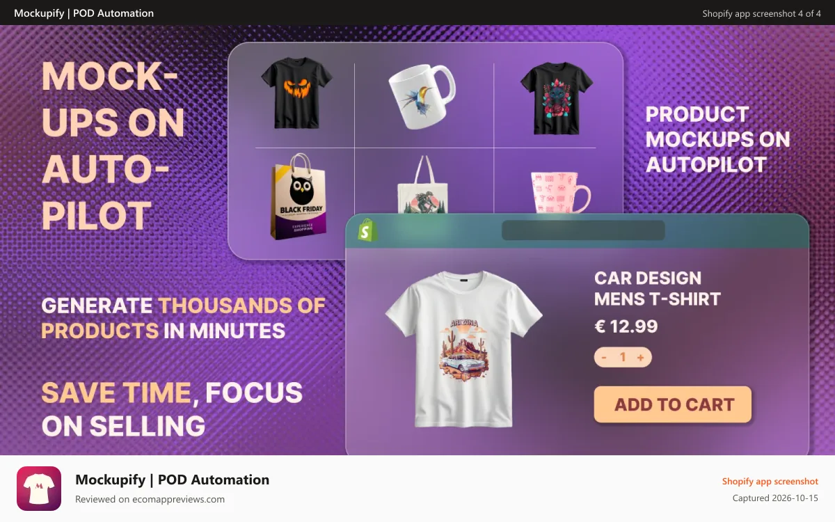 Mockupify | POD Automation Shopify app screenshot: mockupify.io screenshot 3