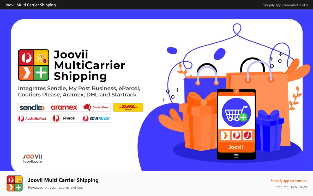 Joovii Multi Carrier Shipping Shopify app screenshot: Joovii MultiCarrier Shipping
