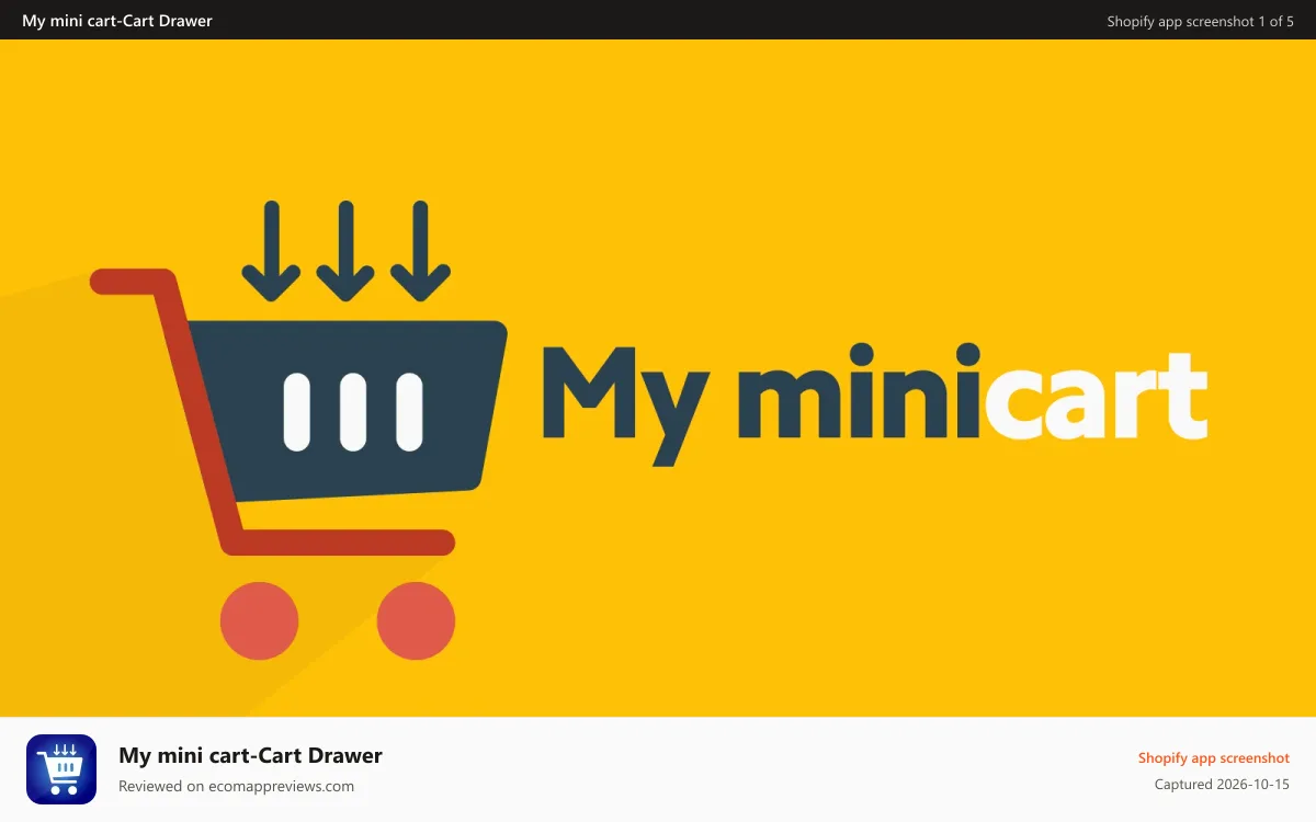 My mini cart‑Cart Drawer Shopify app screenshot: my-mini cart featured