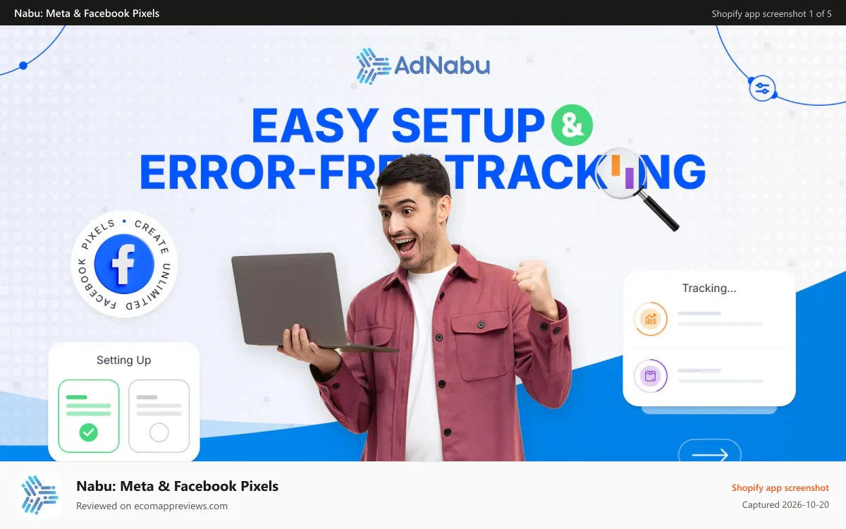 Nabu: Meta & Facebook Pixels Shopify app screenshot: Nabu for meta pixel