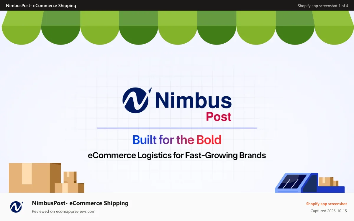 NimbusPost‑ eCommerce Shipping Shopify app screenshot: eCommerce Shipping App for Shopify
