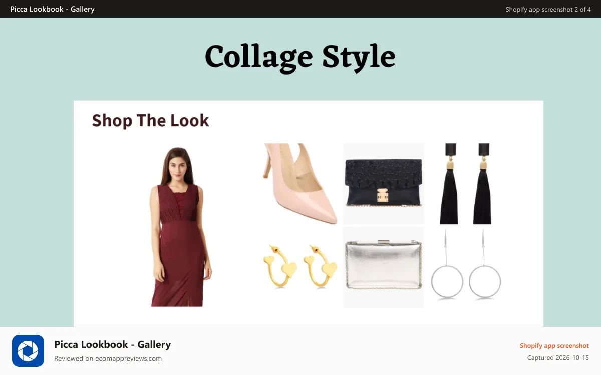 Picca Lookbook ‑ Gallery Shopify app screenshot: collage style