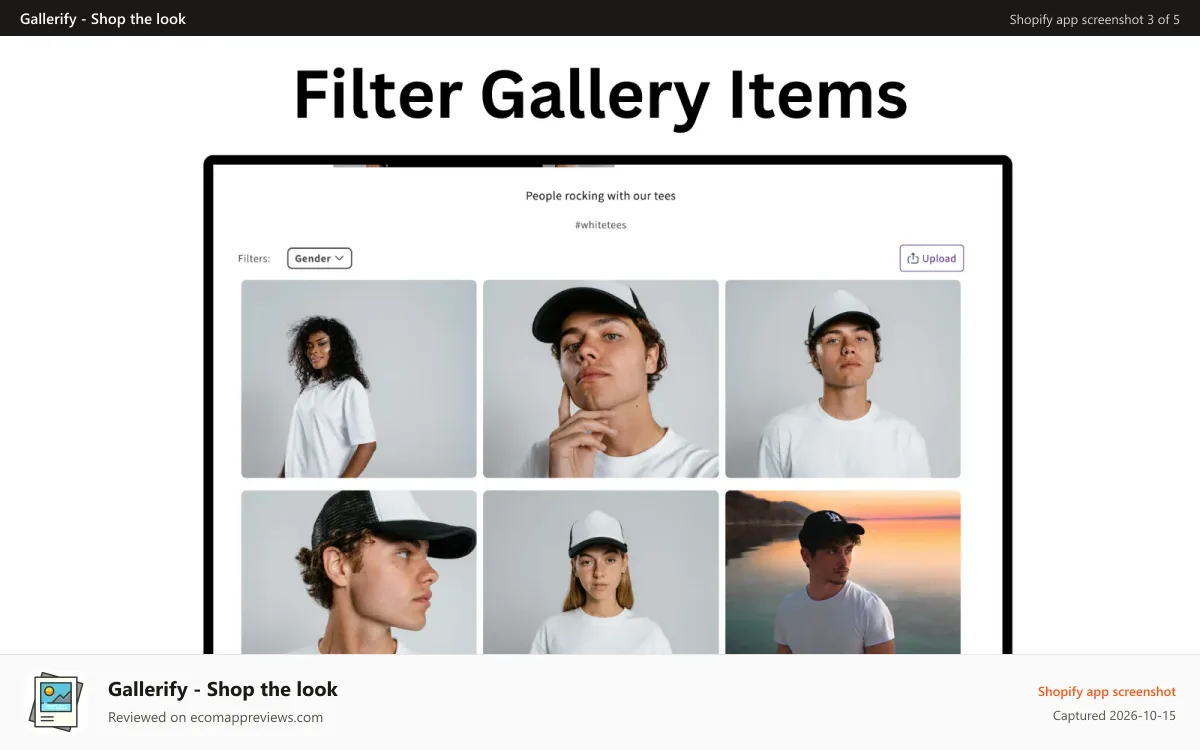 Gallerify ‑ Shop the look Shopify app screenshot: Gallery Detail