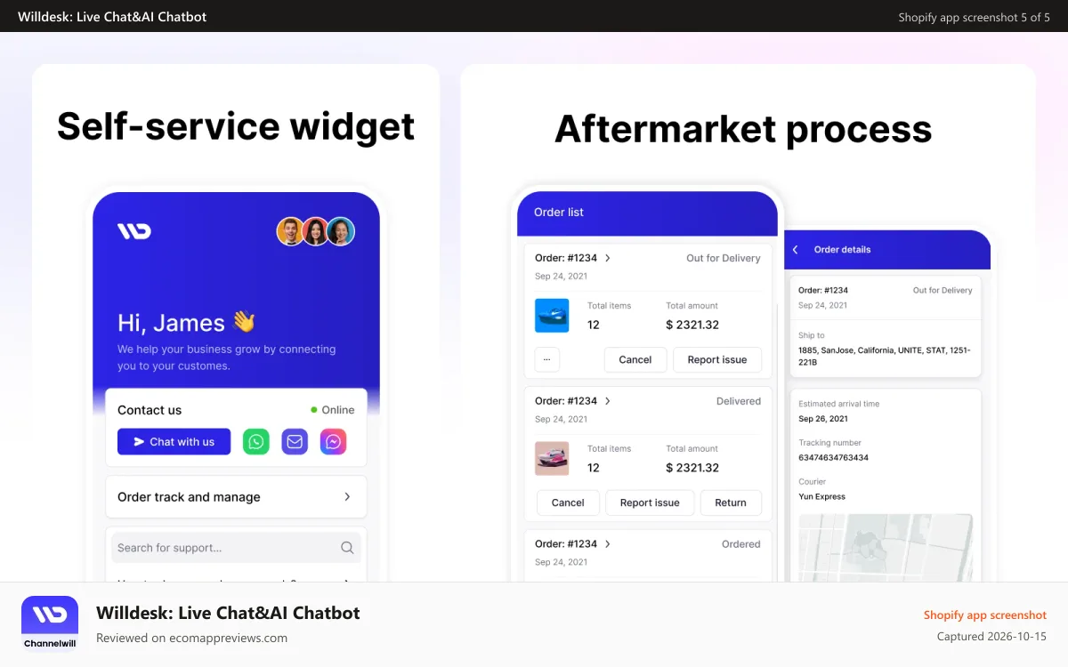 Willdesk: Live Chat&AI Chatbot Shopify app screenshot: Multiple Language supported-willdesk