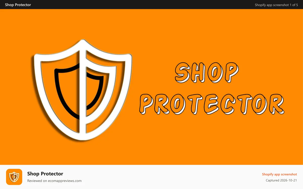 Shop Protector Shopify app screenshot: Shop Protector