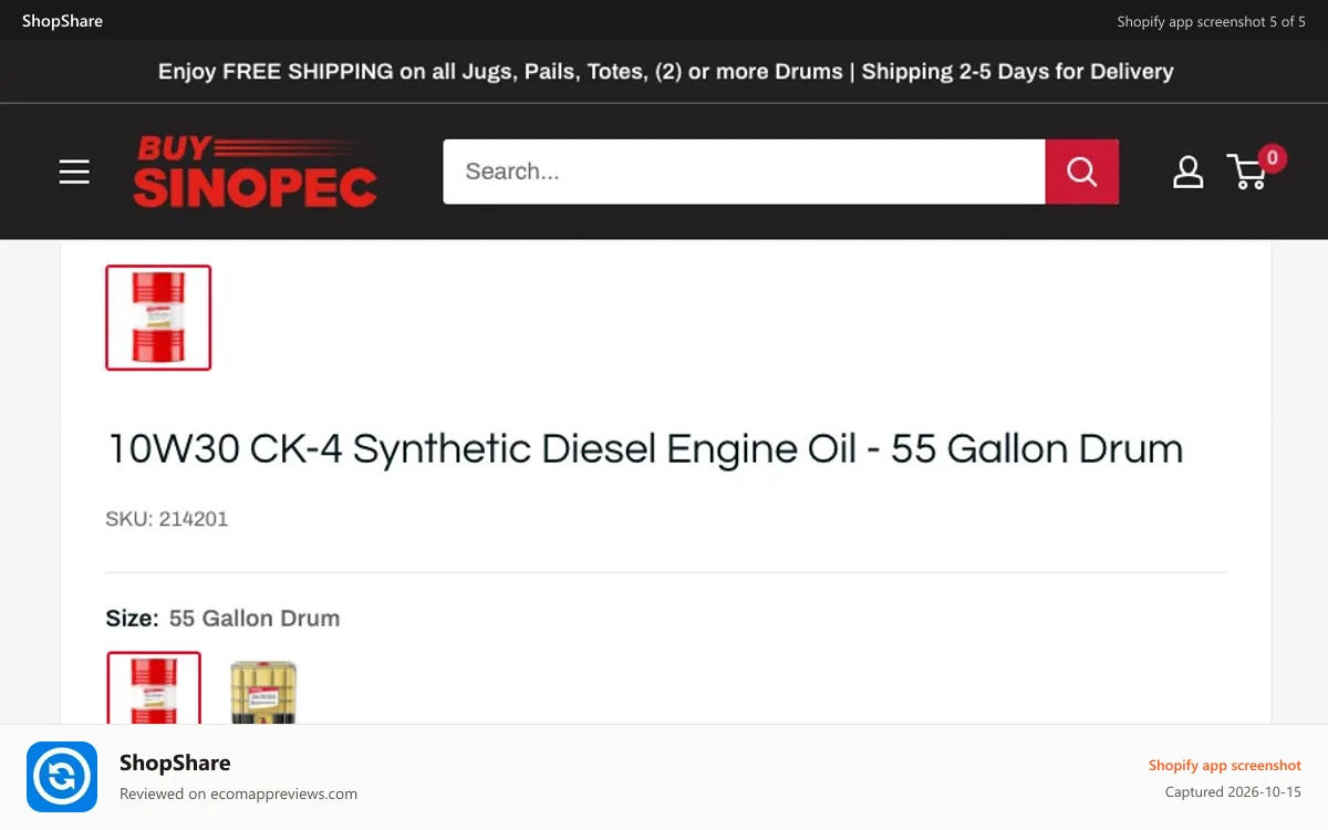 ShopShare Shopify app screenshot: Product Page - Product Support