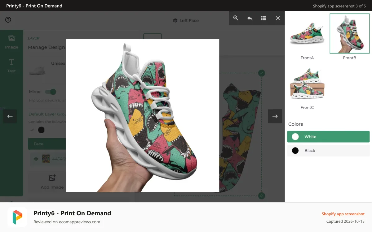 Printy6 ‑ Print On Demand Shopify app screenshot: Preview