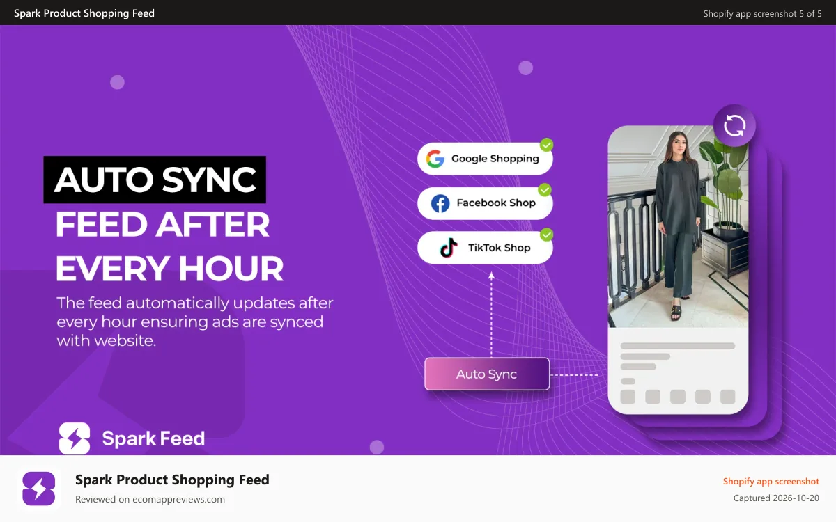 Spark Product Shopping Feed Shopify app screenshot: ScreenShot5