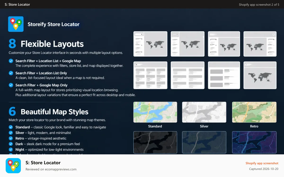 S: Store Locator Shopify app screenshot: Store locator 01