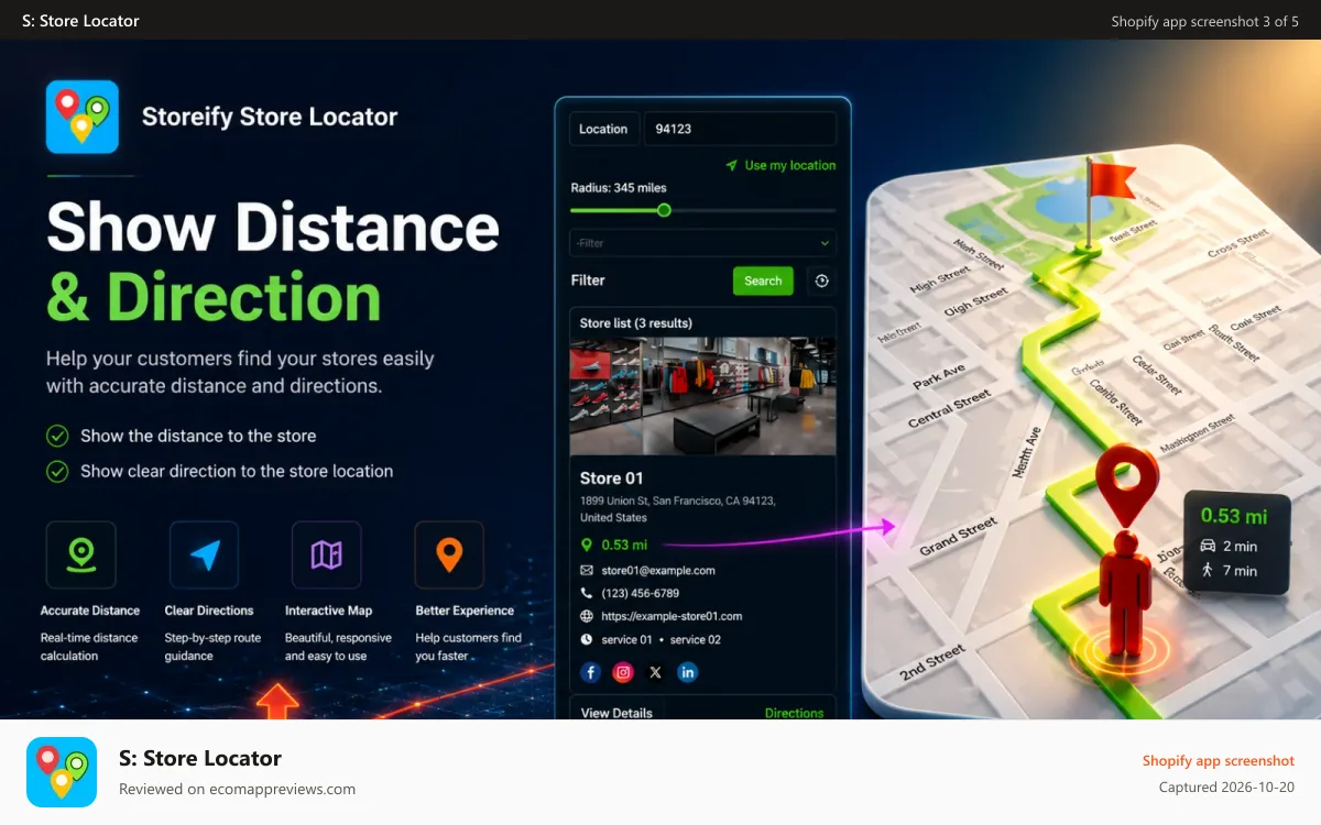 S: Store Locator Shopify app screenshot: Store locator 02