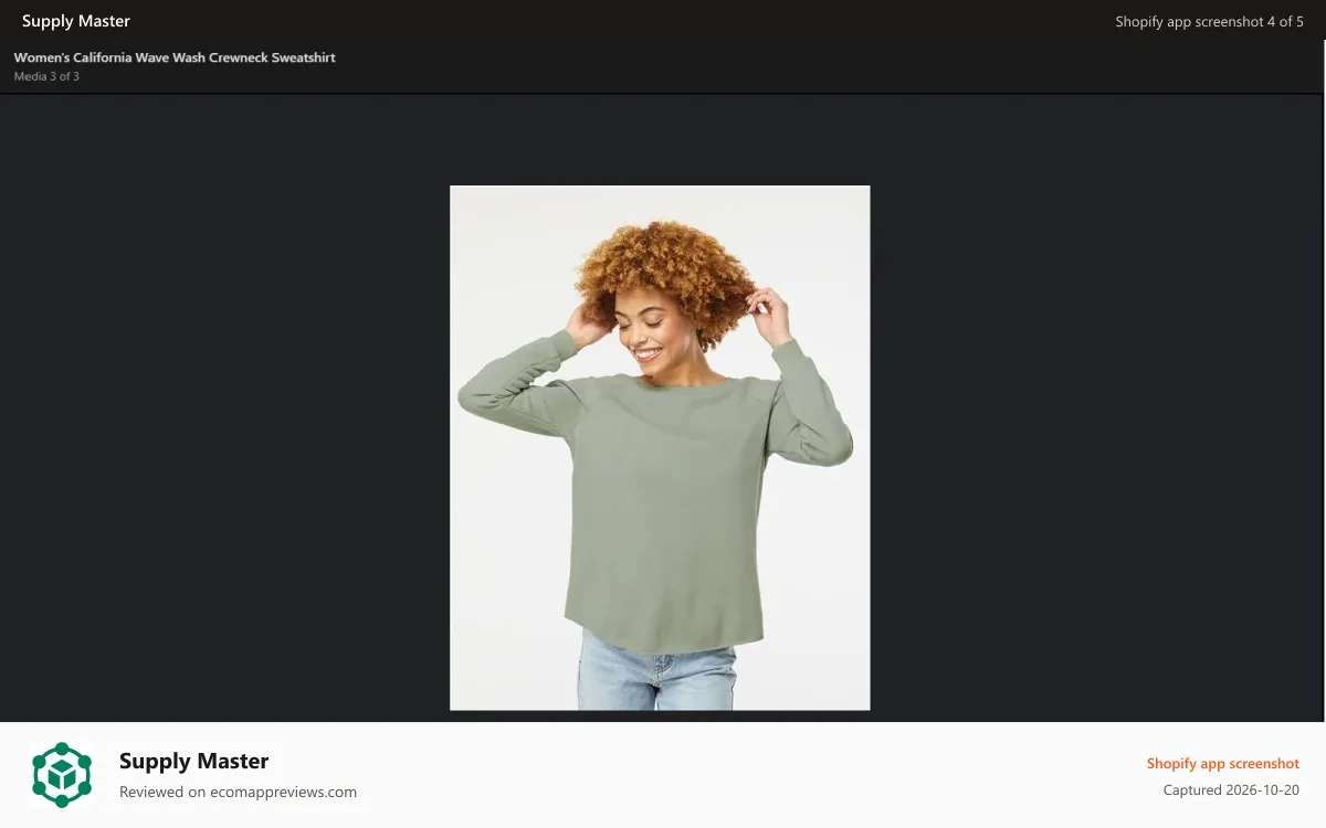 Supply Master Shopify app screenshot: Import product image data