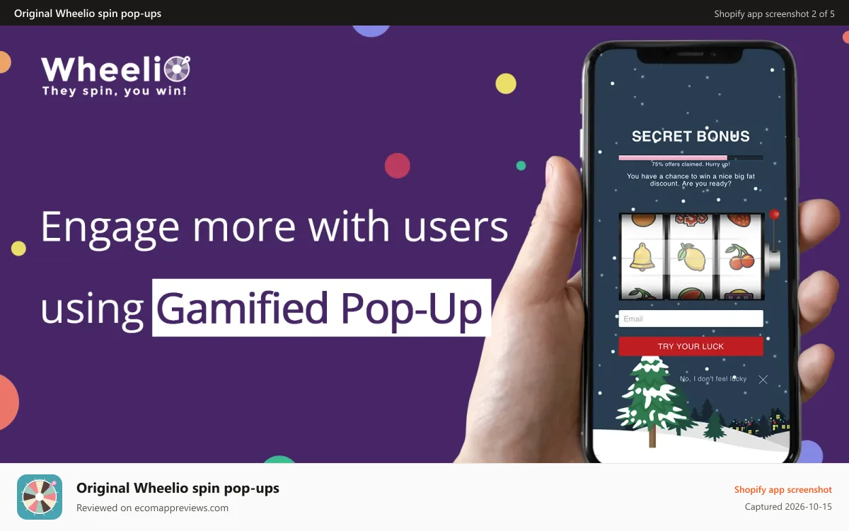Original Wheelio spin pop‑ups Shopify app screenshot: wheelio_popup_themes